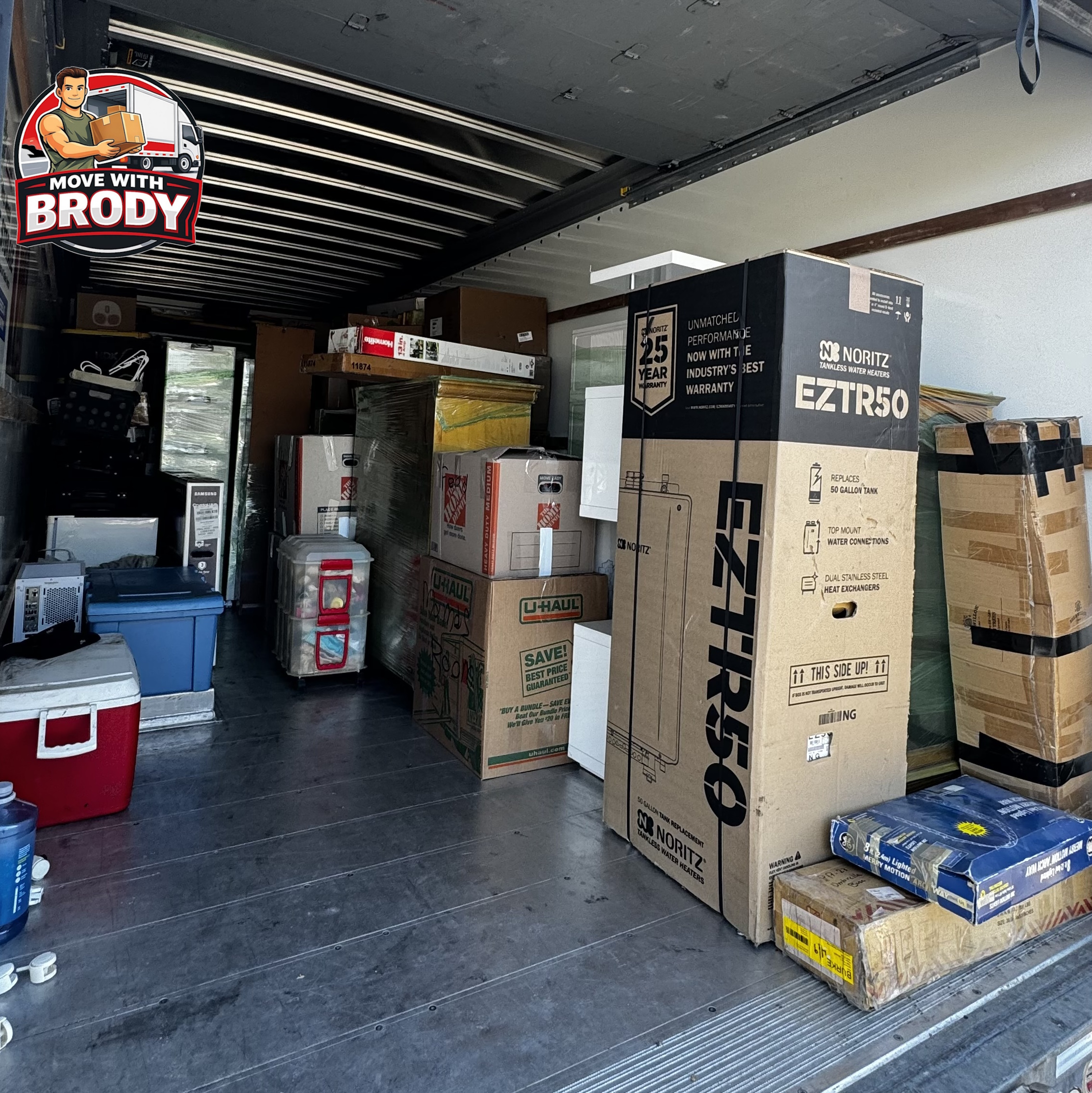 Move With Brody truck loaded for a move